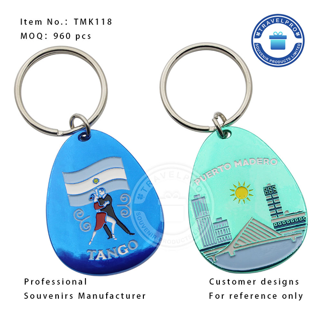 Agentine Tango Wholesale Metal Souvenir Keychain with Customzied Design
