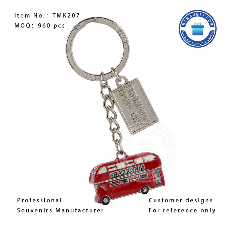 3D London Bus Wholesale Customized Souvenir Keychain 