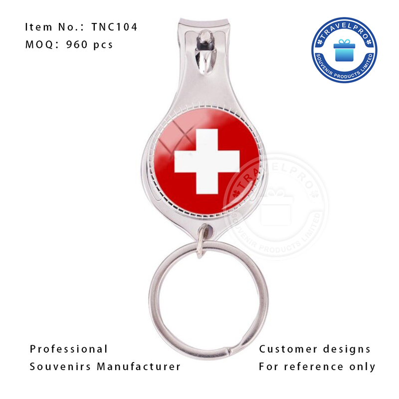 Swissland Flag Customized Metal Souvenir Nail Clip 