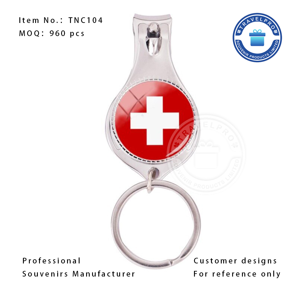 Swissland Flag Customized Metal Souvenir Nail Clip 