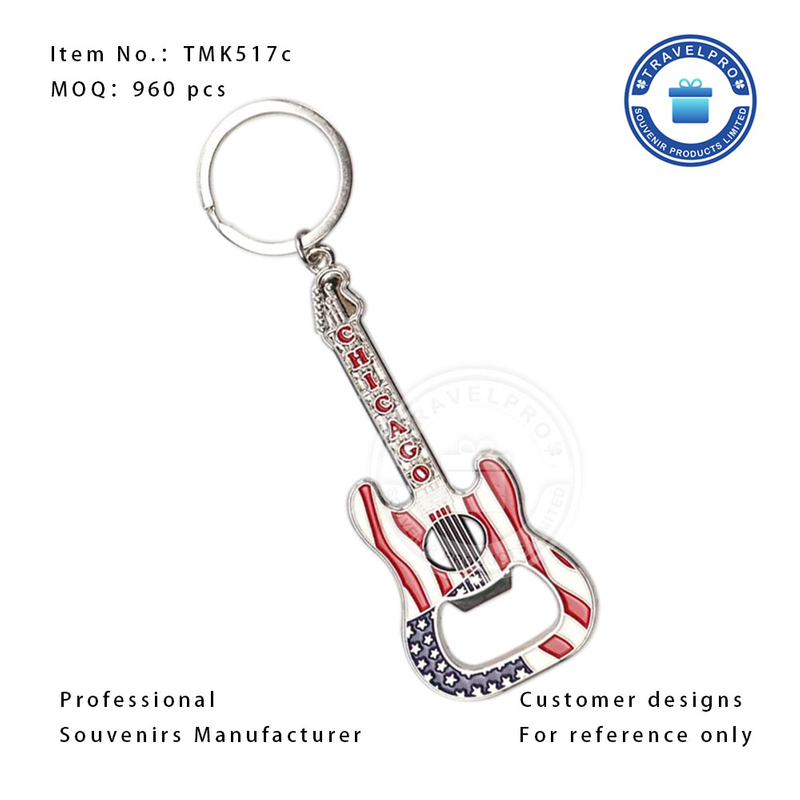 Chicago OEM High Quality Souvenir Keychain with Bottle Opener