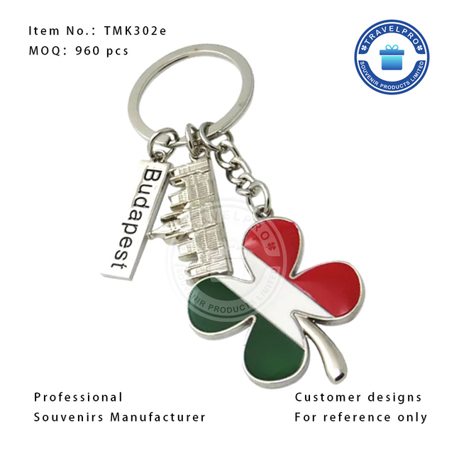 Budapest OEM Design Metal Souvenir Charm Keychain