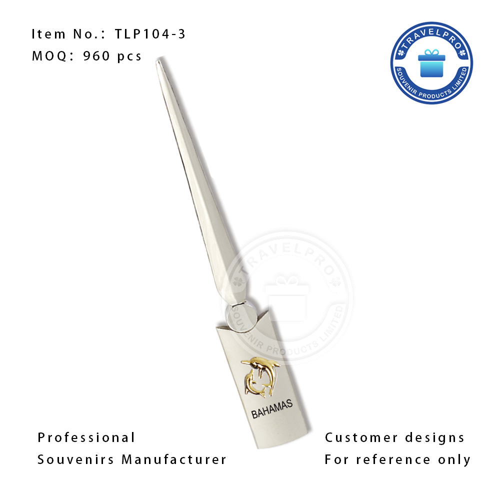 Bahamas Dolphin Decorative Letter Opener in Gold And Silver Color-TLP104-3