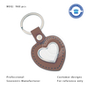 Heart Shaped PU/leather Keychain with Low MOQ