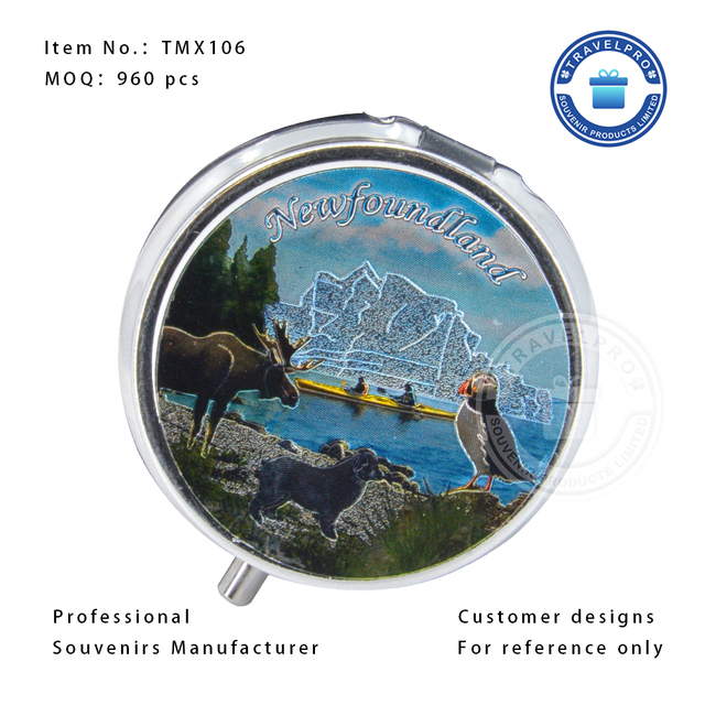 Metal Customized Souvenir Pill Box -TMX106