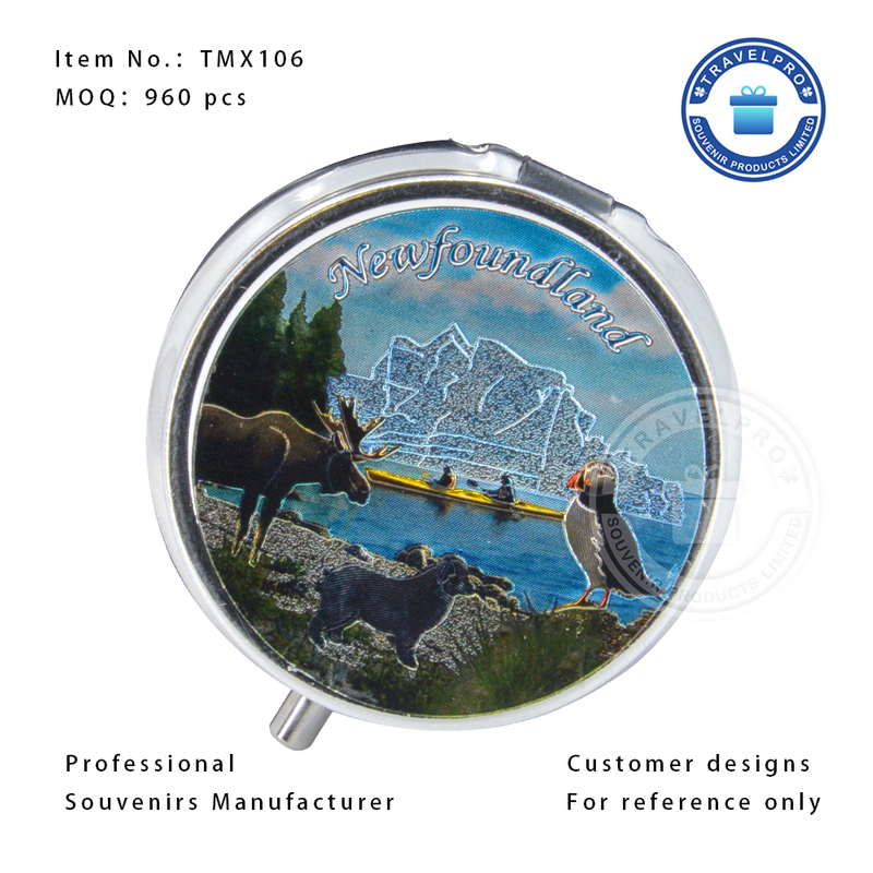 Metal Customized Souvenir Pill Box -TMX106