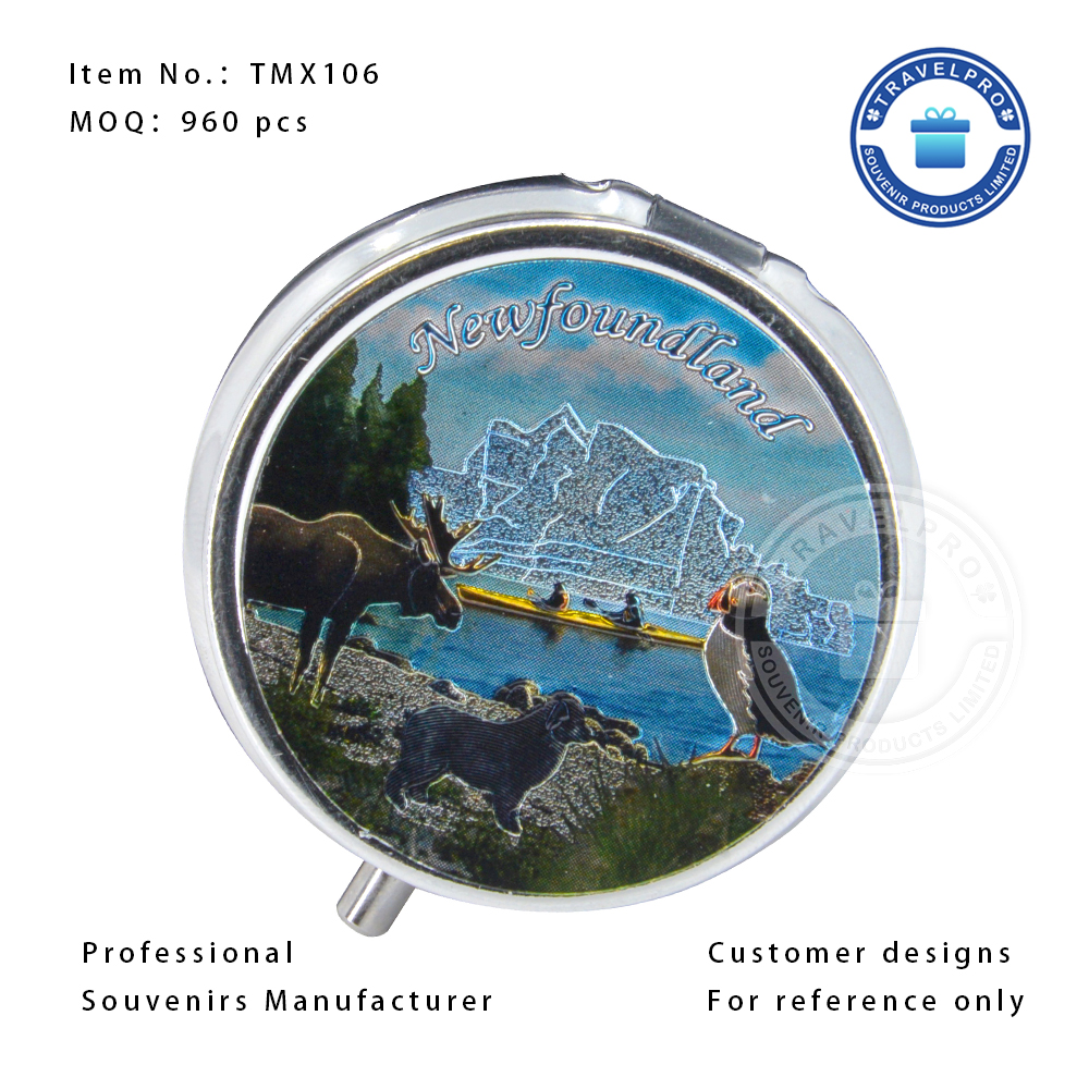 Metal Customized Souvenir Pill Box -TMX106