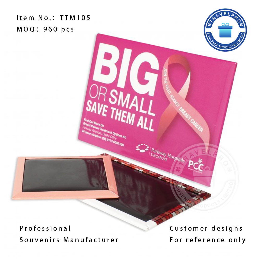 Square Shape Tin Magnet with Customized Printing Design for Promotion 