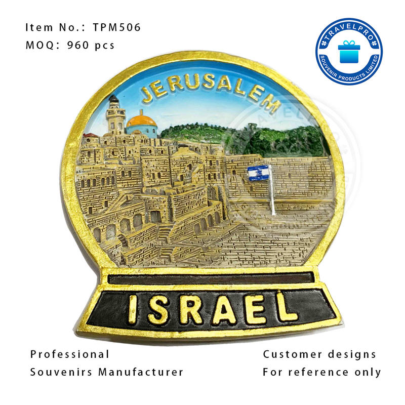 OEM Personalized Design ISRAEL JERUSALEM Handmade Resin Magnet