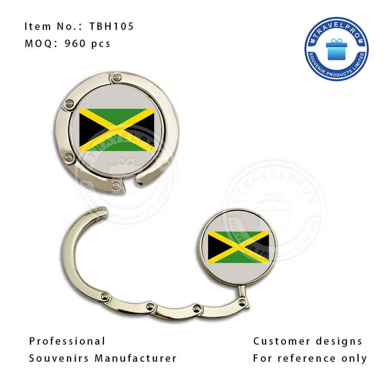 Hot Selling Jamaica Metal Souvenir Bag Hanger