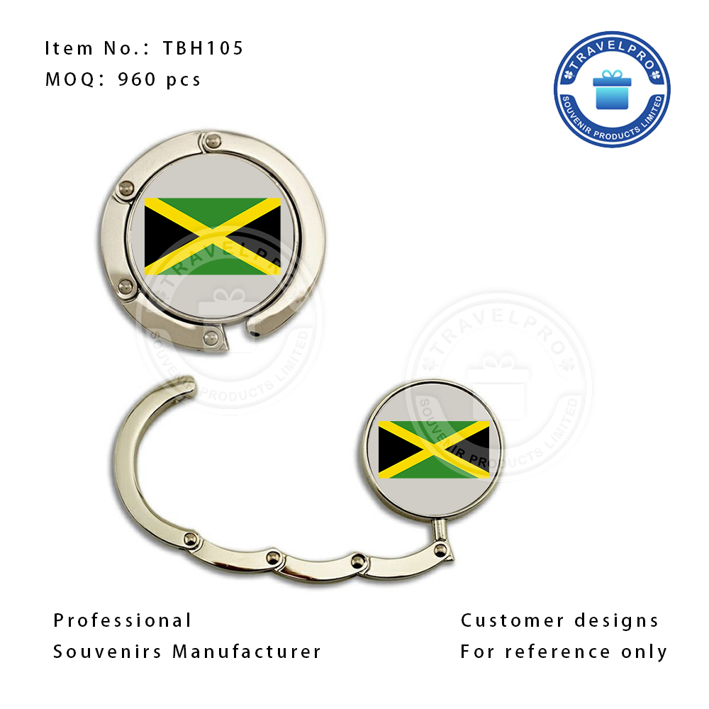 Hot Selling Jamaica Metal Souvenir Bag Hanger