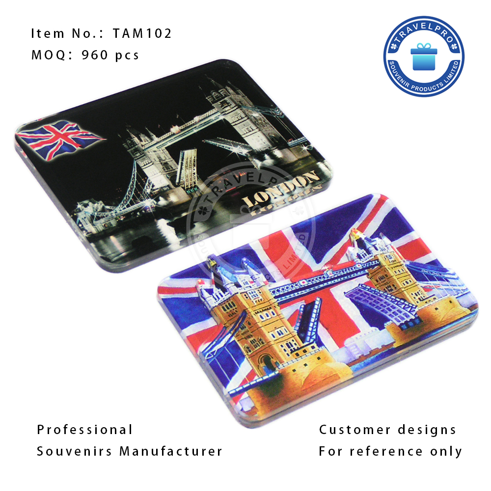 London Souvenir Acrylic Magnet with Customized Designs