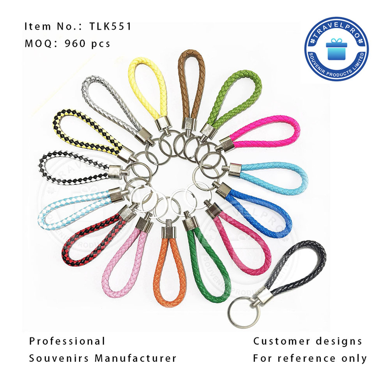 Wholesale PU/leather Strap Keychain with Customized Design And Colors