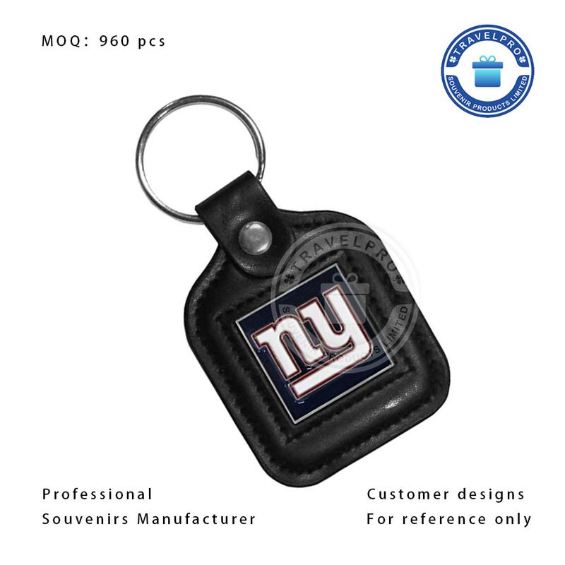 Promotional PU/leather Keychain with Name Tag