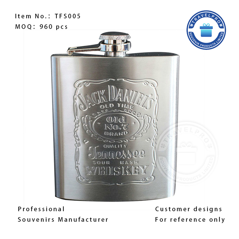 Customized Souvenir Metal Flask Whiskey Wine Pot