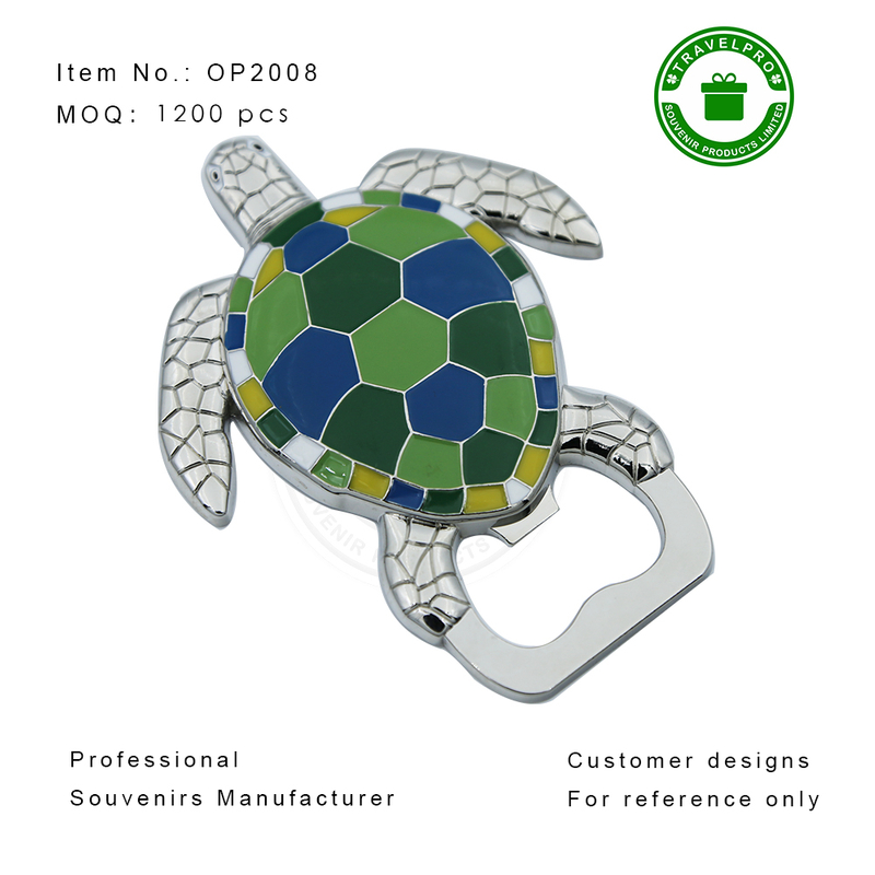 Turtle Shaped Souvenir Bottle Opener with Magnet