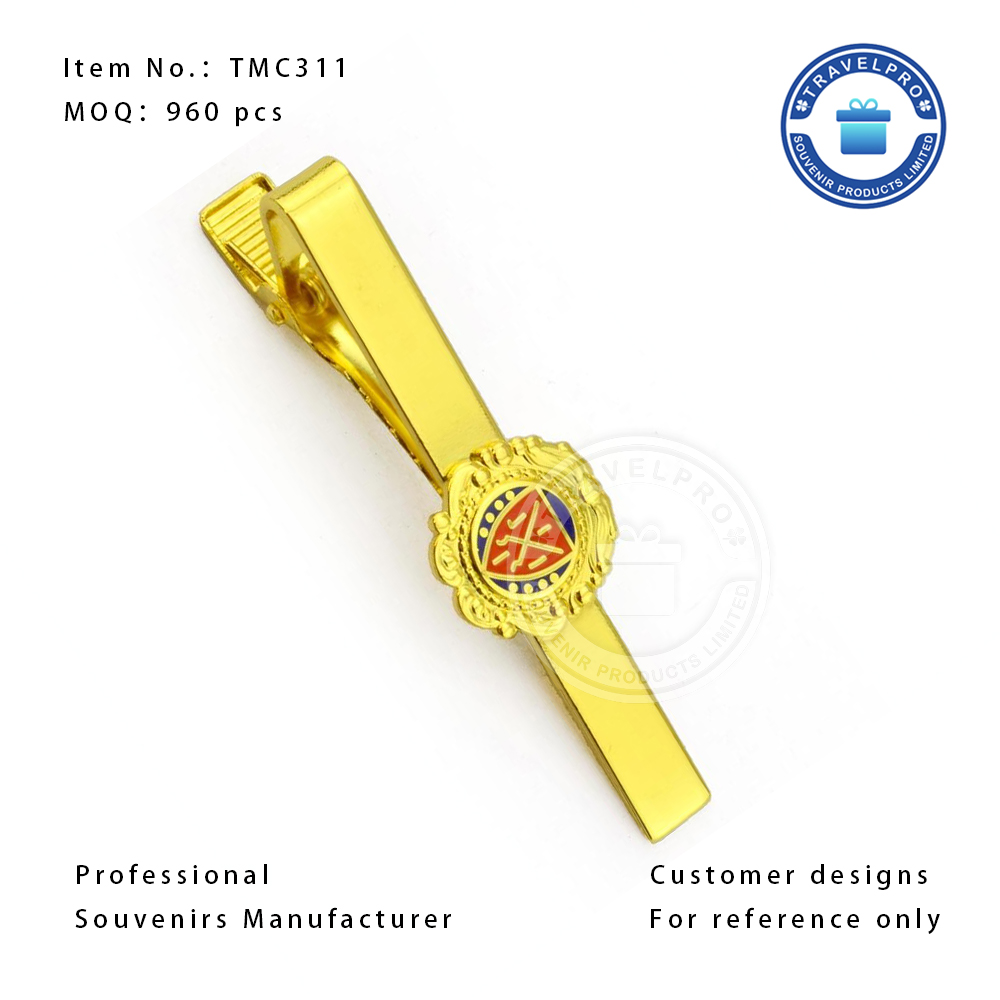 Customized Logo Metal Gold Tie Clipper