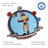 Personalized Commemorative Pin Badge Filled in Colors-TBG107