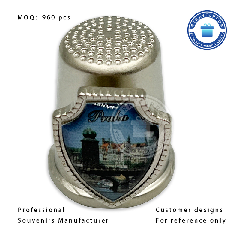 Praha Tourist Thimble with Customized Sticker