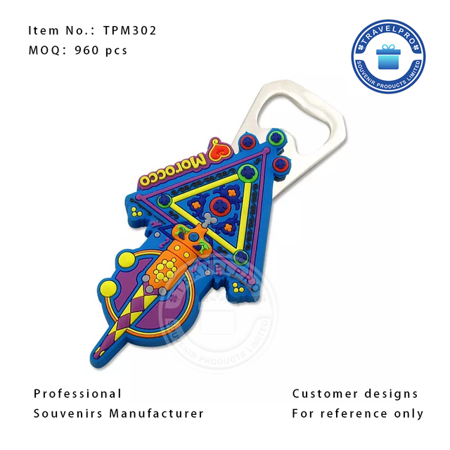 Morocco Souvenir Soft PVC Magnet with Bottle Opener 