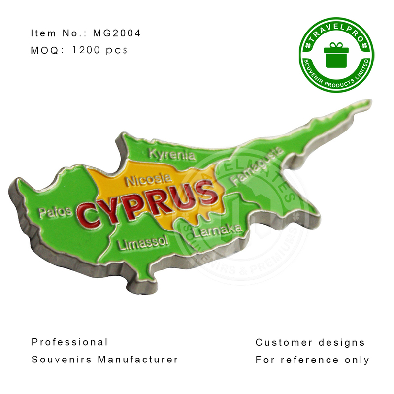 CYPRUS Metal Souvenir Fridge Magnet with Customized Deisgn 