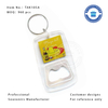 Promotional Acrylic Bottle Opener Keychain with customized design
