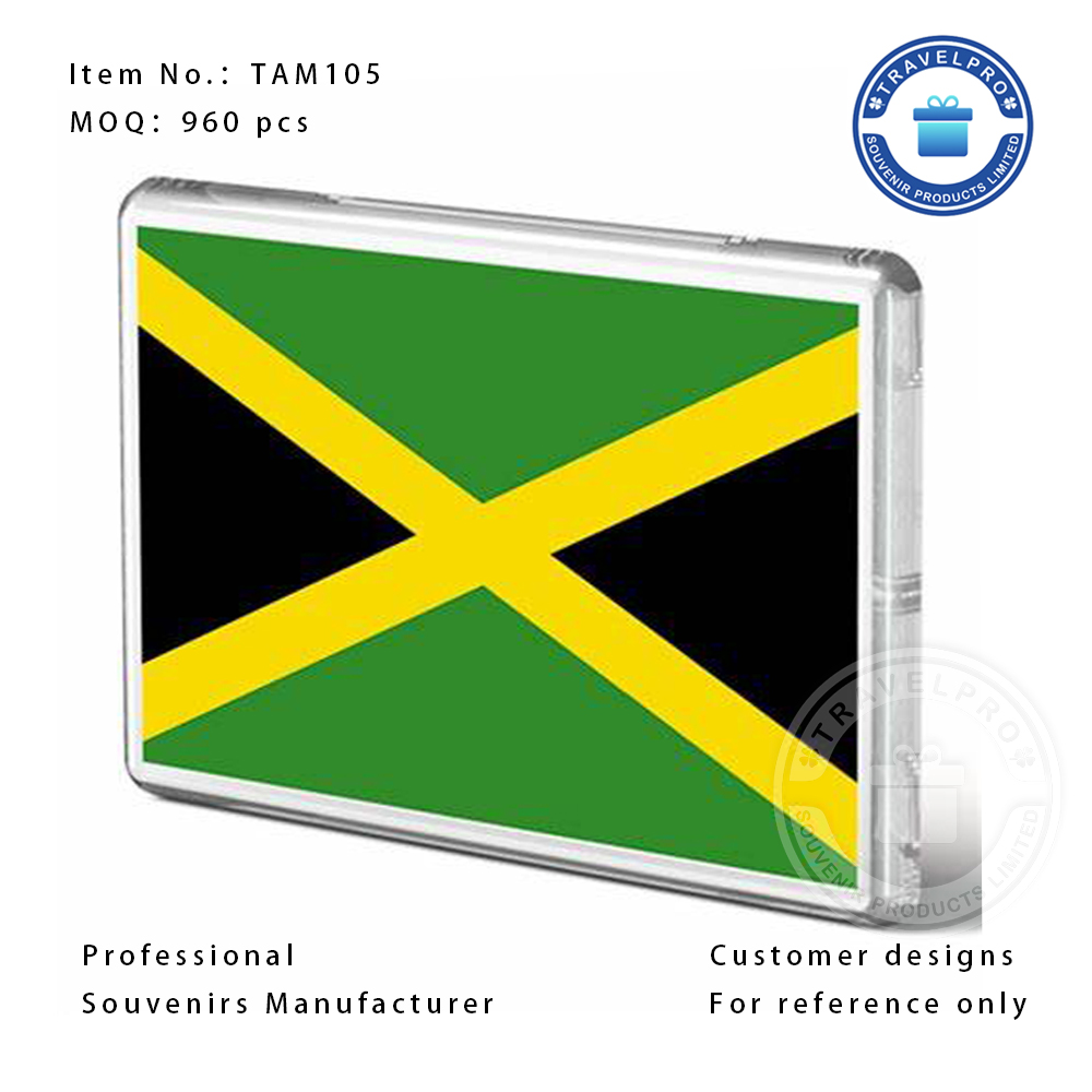 Jamaica Souvenir Acrylic Magnet with Customized Design