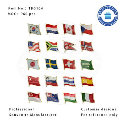 Flag Lapel Pin for Different Countries in Metal Material with Customized Designs