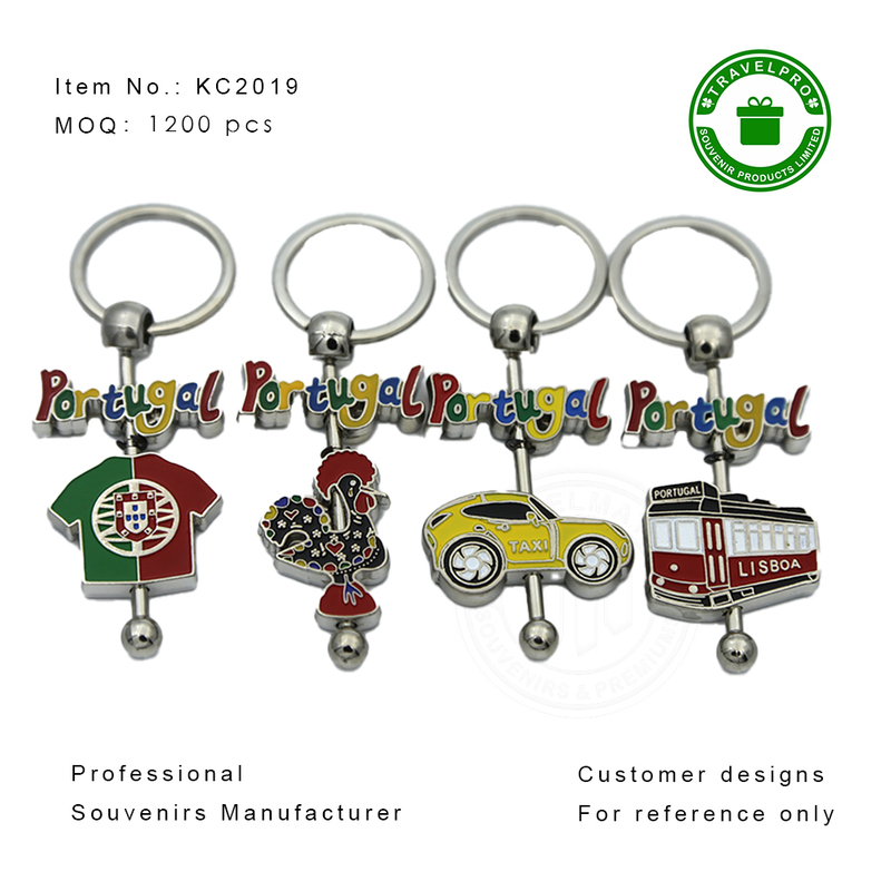 Portugal High Quailty Metal Souvenir Keychian with Customzied Deisgn 