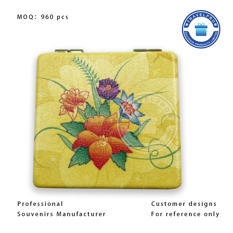 Square Shaped PU Mirror with Customized Pattern