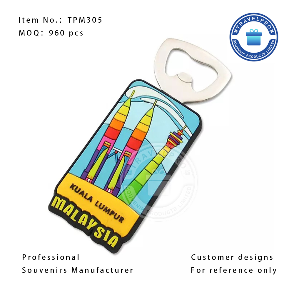 MALAYSIA PVC Magnet for Tourist with Bottle Opener 