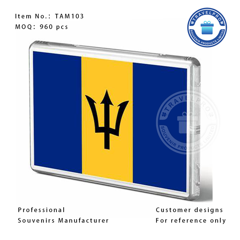 Barbados Souvenir Acrylic Magnet with Customized Design