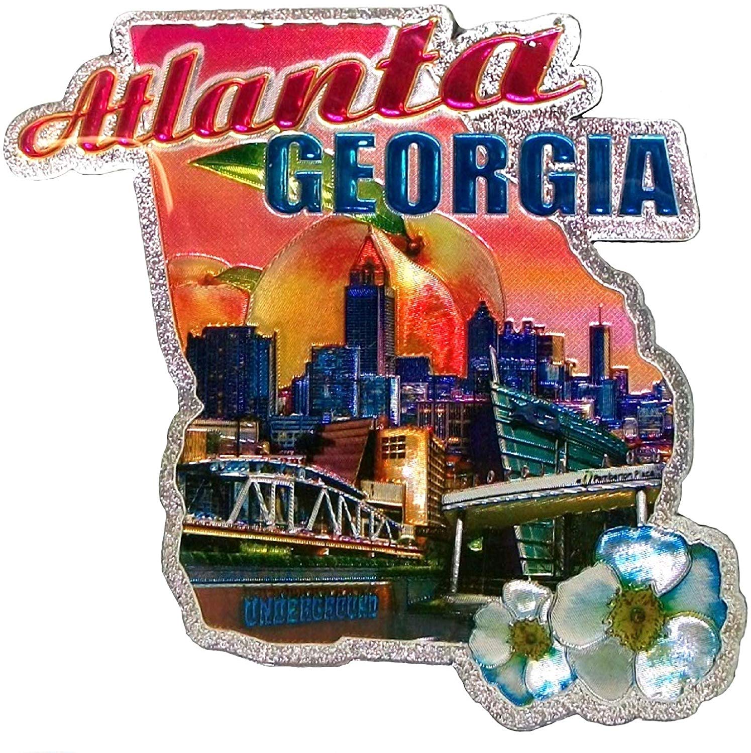 USA GEORGIA Souvenir Foil Magnet with Customized Design