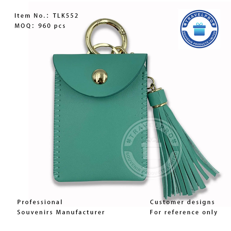 PU/leather Keychain with Customized Small Bag And Tassel
