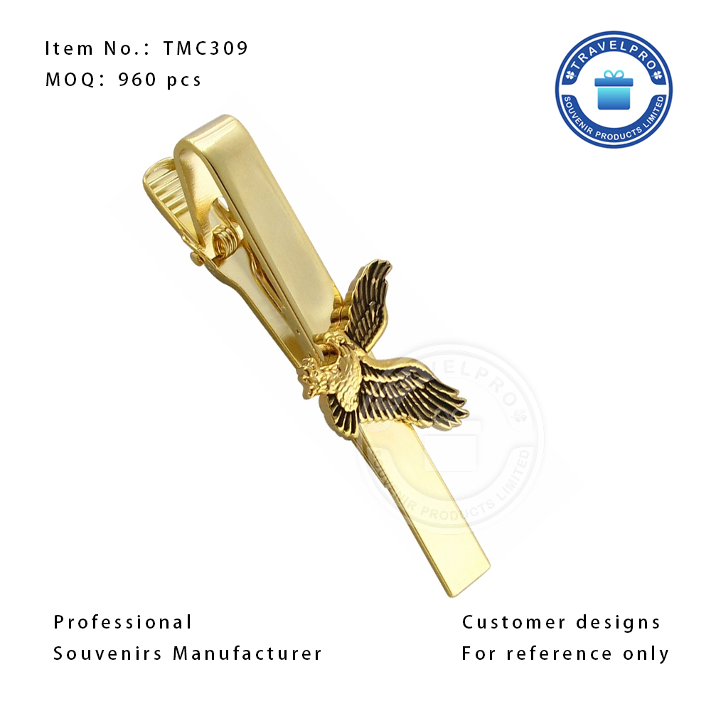 Customized Metal Gold Eagle Tie Clipper