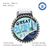 Dubai Bike Ride Metal Medal in Silver Color And Color Filled