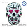 BARCELONA Foil Sticker Souvenir Magnet with Metal Base