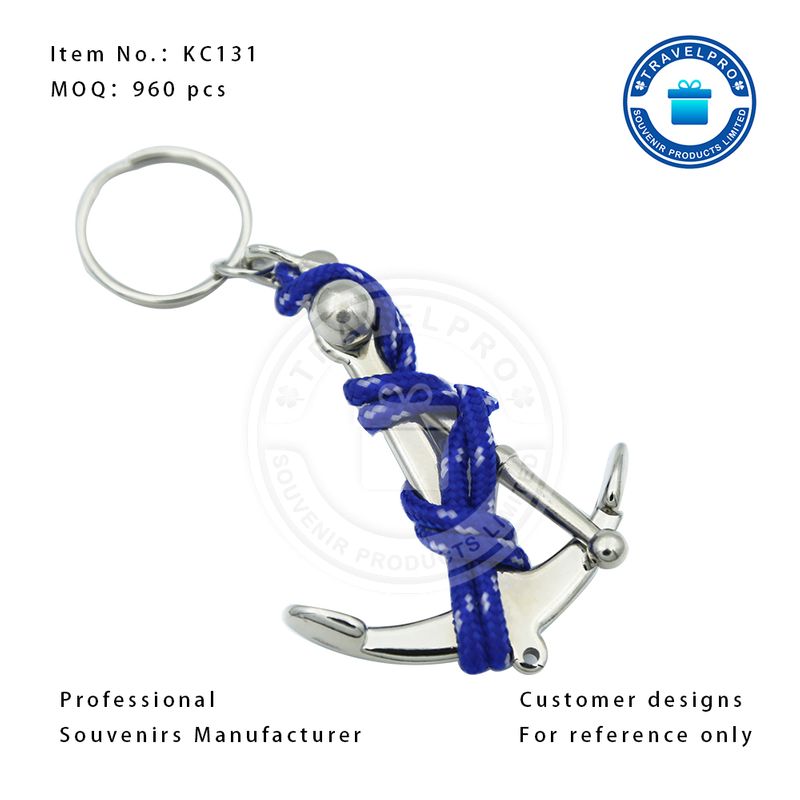 Anchor Metal Souvenir Keychain with Customized Design