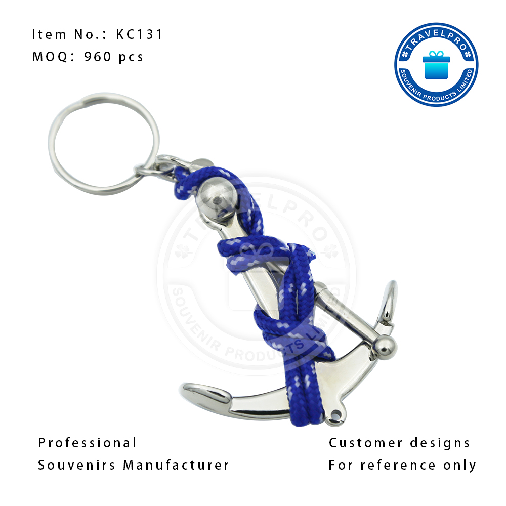  Anchor Metal Souvenir Keychain with Customized Design