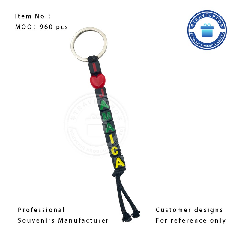 Hot Selling Jamaica Dice Keychain without Mould Fee