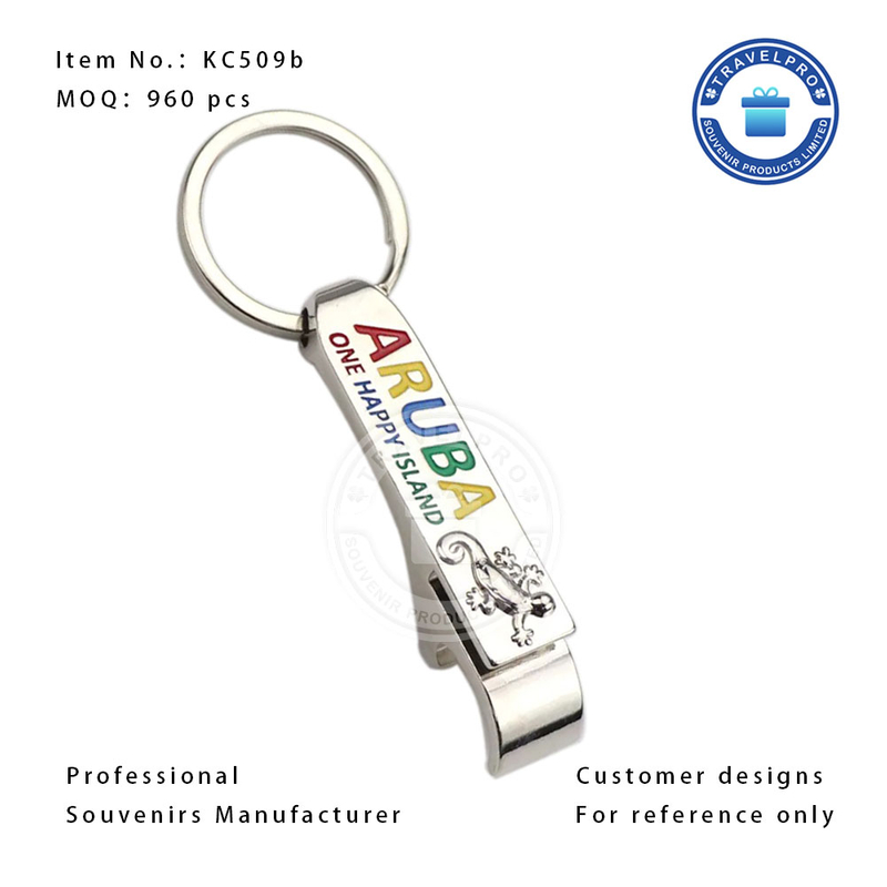 ARUBA Metal Customized Souvenir Keychain with Bottle Opener