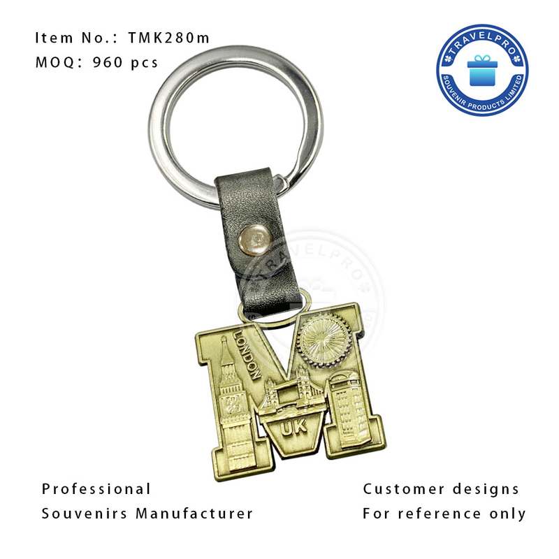 London Souvenir Alphabet Keychain with Customized Design