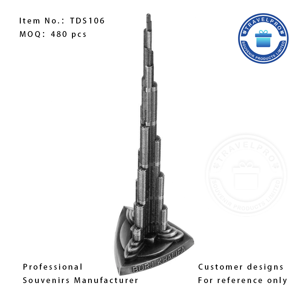 Dubai Burj Khalifa Metal Commemorative Statuette for Tourist-TDS106