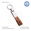 Brown Color PU/leather Keychain with Logo Printing
