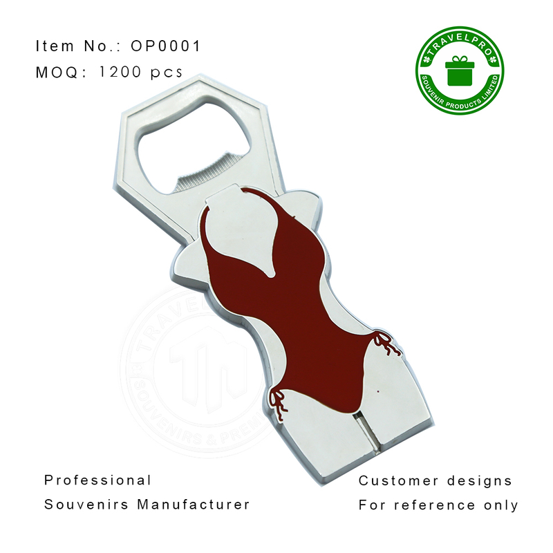 Bikini Swimsuit Souvenir Bottle Opener with Magnet-OP2009