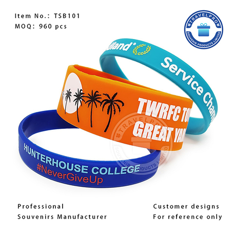 Custom Printing Pattern Silicone Bracelet Wristband