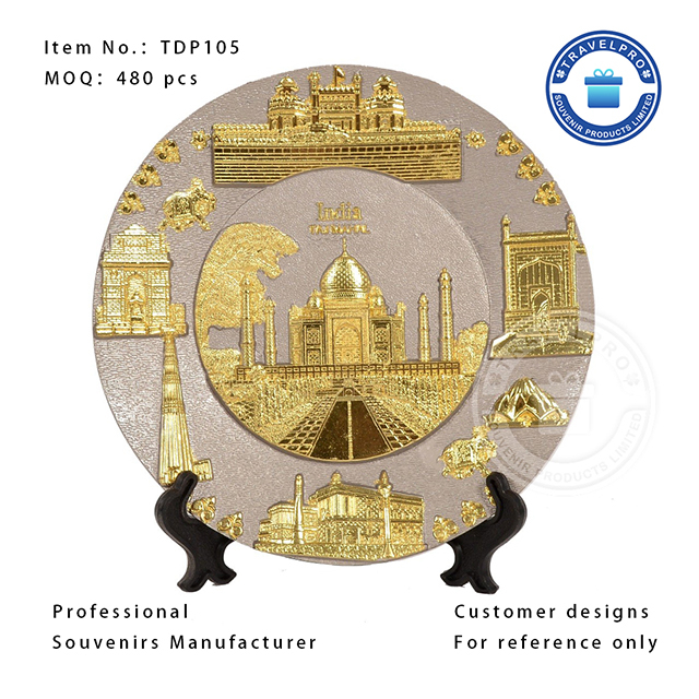 India Metal Plate with Gold And Silver Plating Colors
