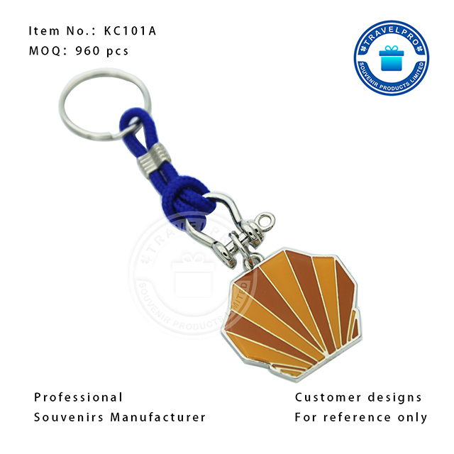 Seashell Souvenir Keychain with Customized Design
