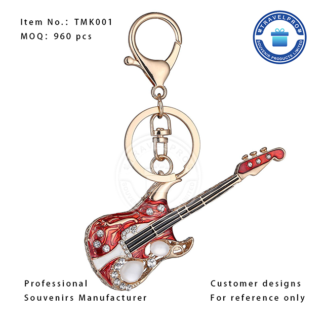 Guitar Design High Quailty Metal Souvenir Keychian