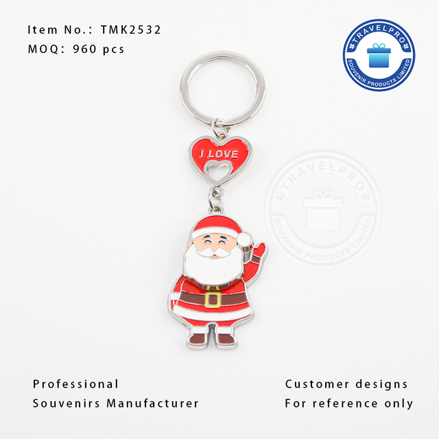  Custom Design Metal Keychain Christmas Snowman Souvenir Key Chain Cute Style Hard Enamel Keyring Custom Keychain